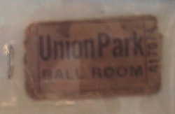 Ball room ticket. Photo courtesy: Bob Reding