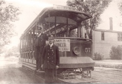 Streetcar advertising of music concerts in the park